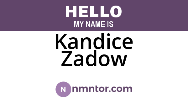 Kandice Zadow