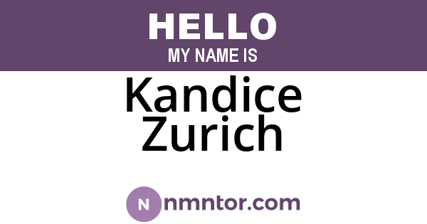 Kandice Zurich