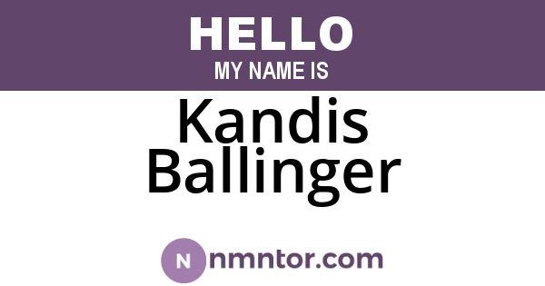 Kandis Ballinger