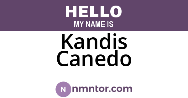 Kandis Canedo