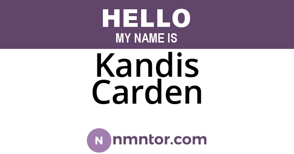 Kandis Carden