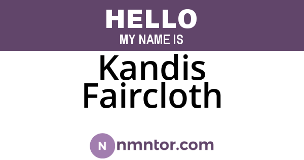 Kandis Faircloth