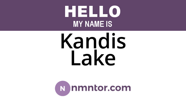 Kandis Lake