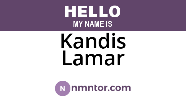 Kandis Lamar