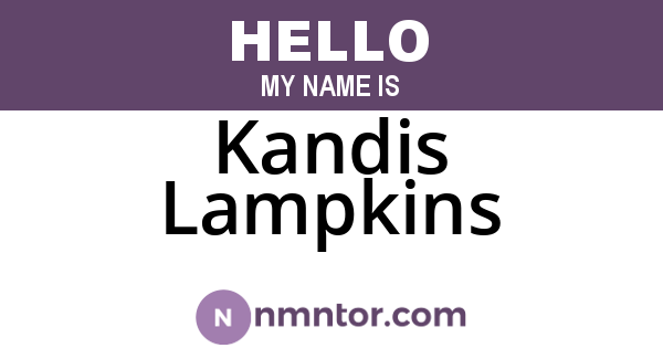 Kandis Lampkins