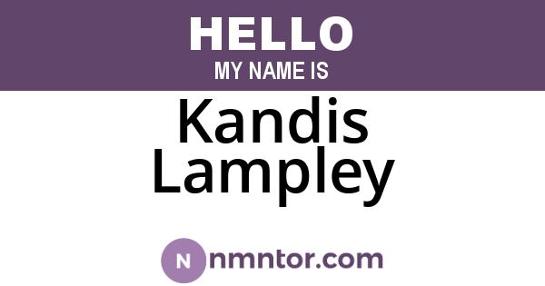 Kandis Lampley