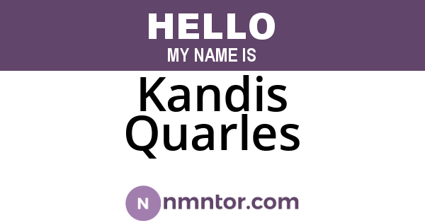 Kandis Quarles