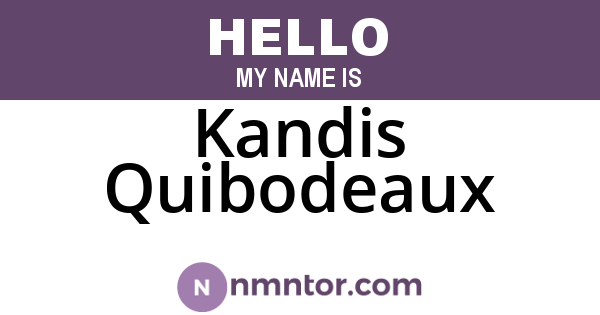 Kandis Quibodeaux