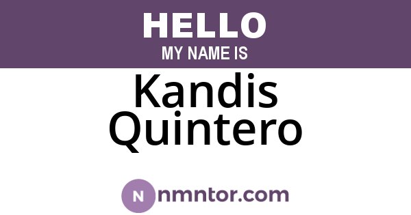 Kandis Quintero