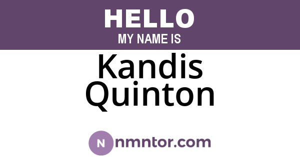 Kandis Quinton