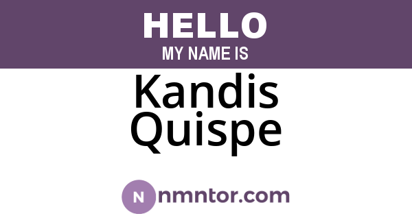 Kandis Quispe