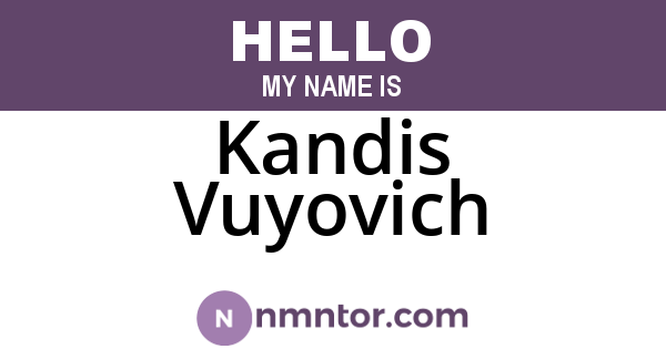 Kandis Vuyovich
