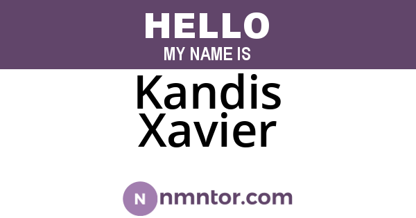 Kandis Xavier
