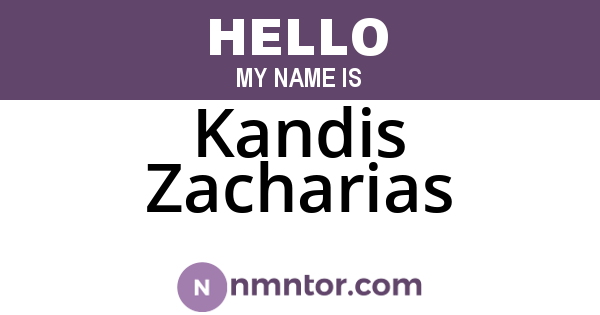 Kandis Zacharias