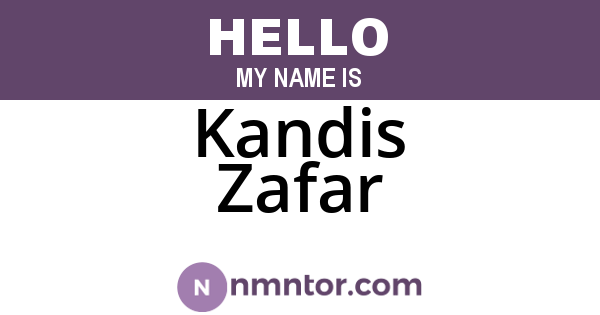 Kandis Zafar