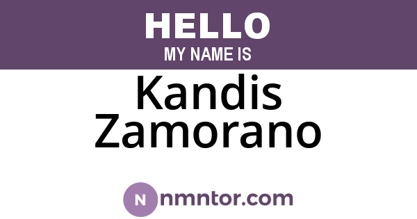 Kandis Zamorano