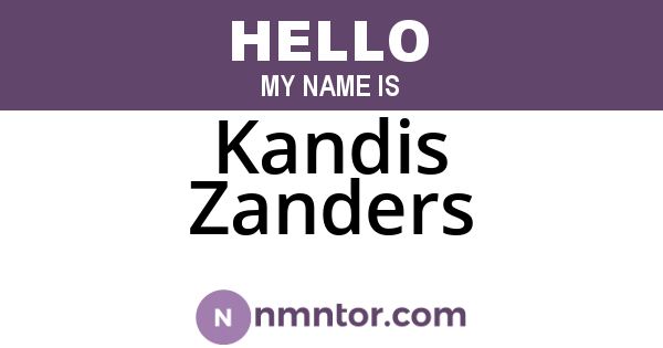 Kandis Zanders
