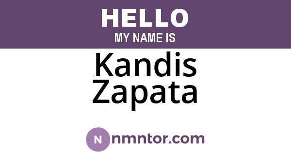 Kandis Zapata