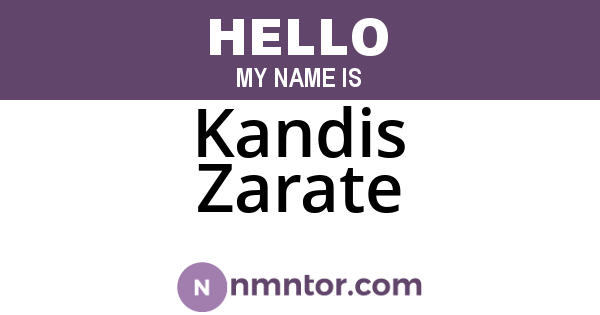 Kandis Zarate