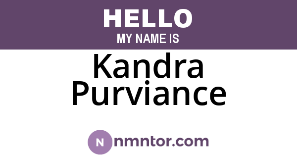 Kandra Purviance