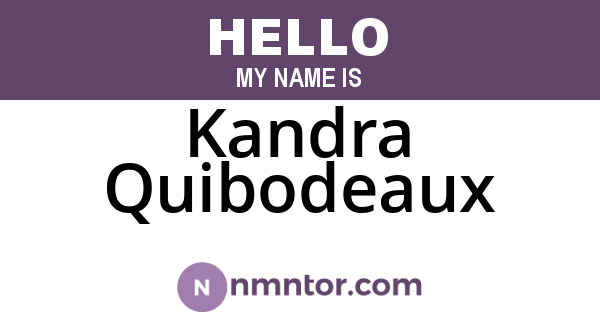 Kandra Quibodeaux
