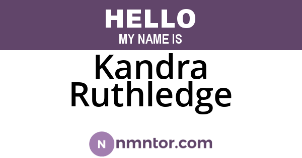 Kandra Ruthledge