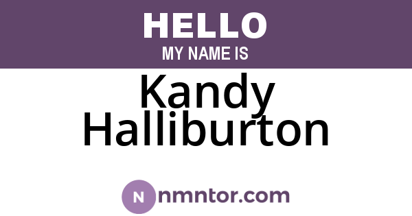 Kandy Halliburton