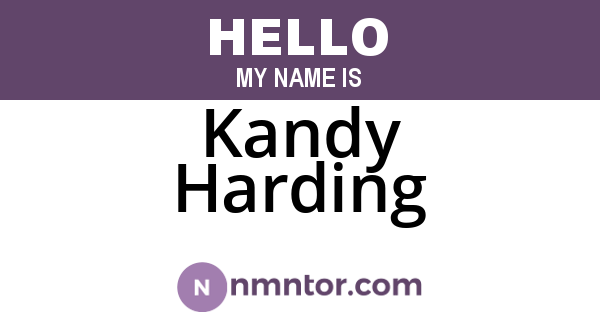 Kandy Harding