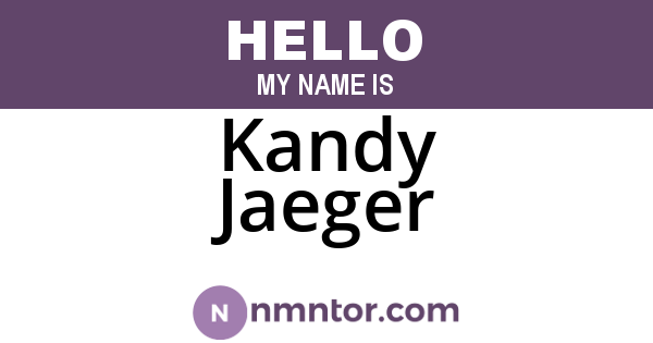 Kandy Jaeger