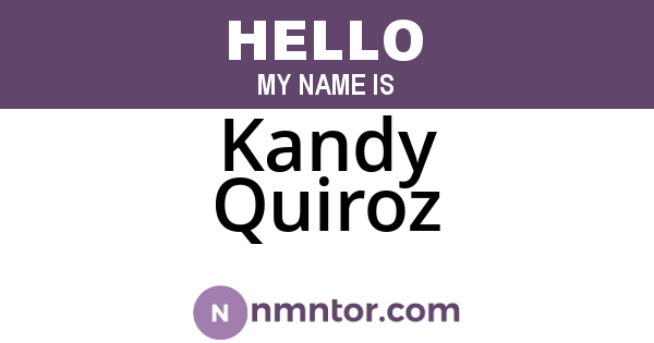 Kandy Quiroz
