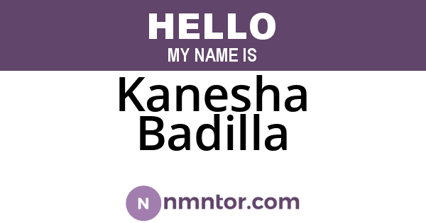 Kanesha Badilla