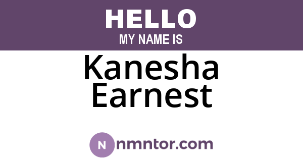 Kanesha Earnest