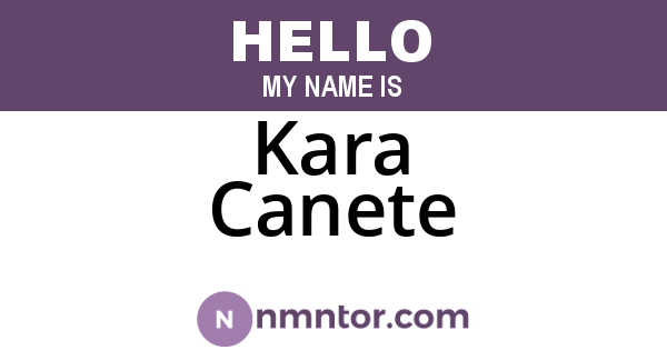 Kara Canete