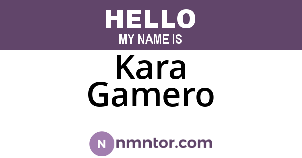 Kara Gamero
