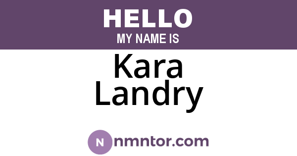 Kara Landry