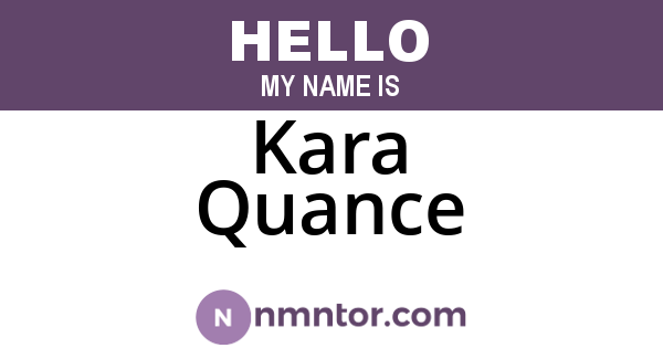 Kara Quance