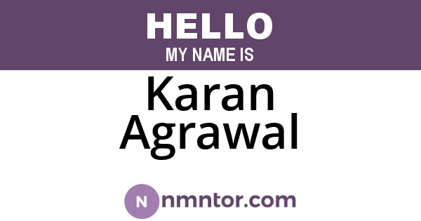 Karan Agrawal