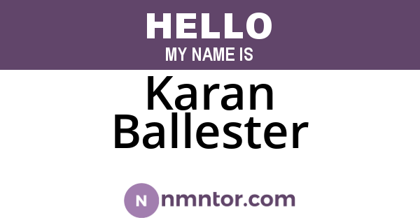 Karan Ballester