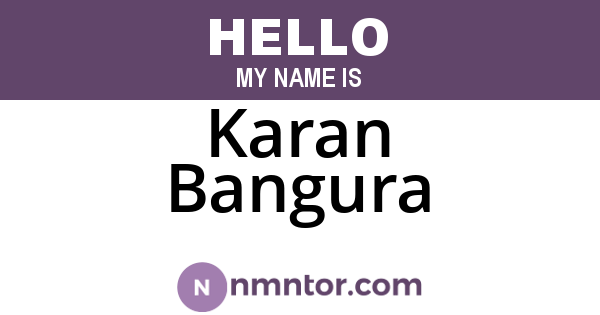 Karan Bangura