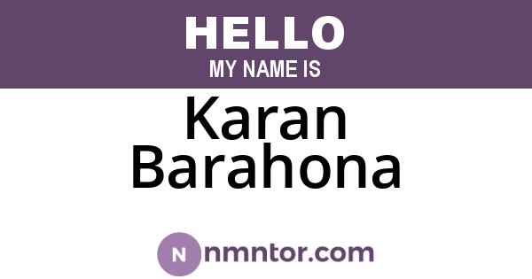 Karan Barahona