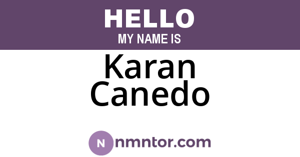 Karan Canedo
