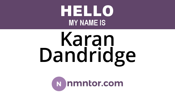 Karan Dandridge