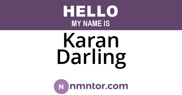Karan Darling