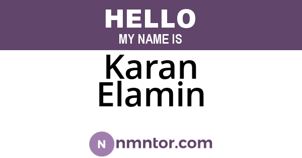 Karan Elamin