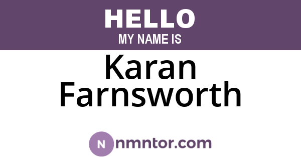 Karan Farnsworth