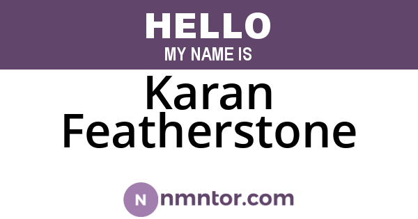 Karan Featherstone