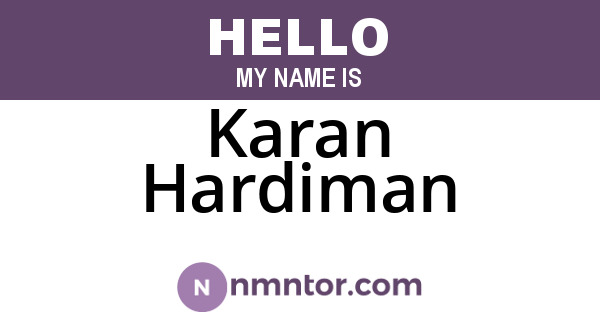 Karan Hardiman