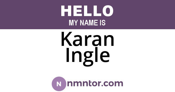 Karan Ingle