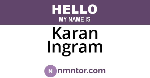 Karan Ingram