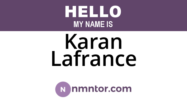 Karan Lafrance